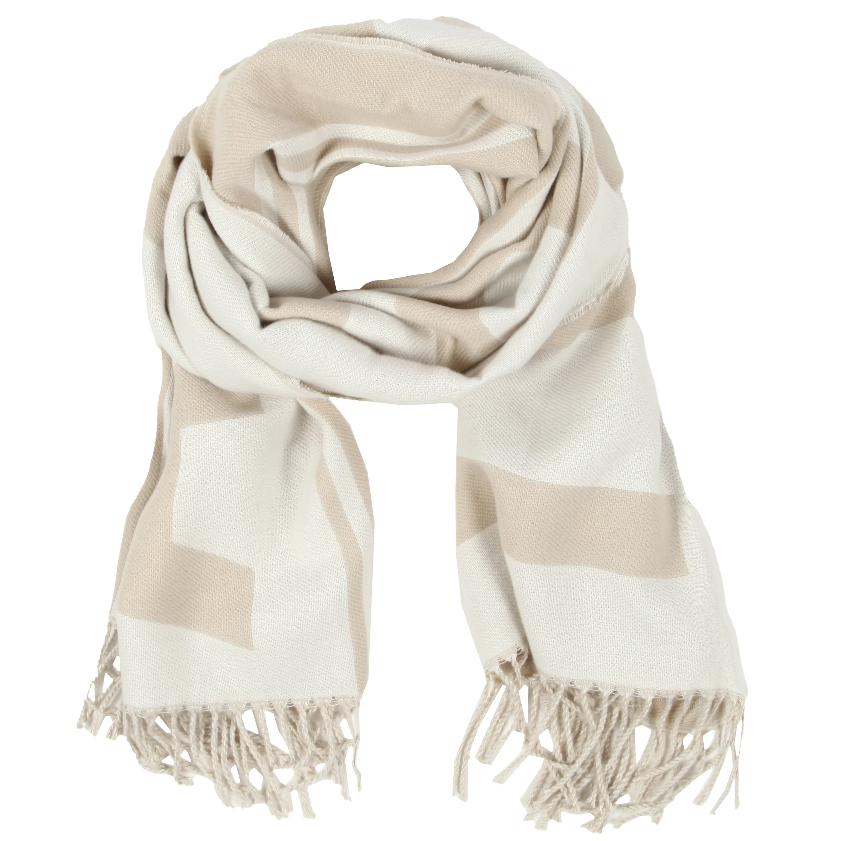 Lisa Tossa Da-Schal m. LT Logo Weiß 881750 BEIGE/OFFW 1 Lisa Tossa Da-Schal m. LT Logo Weiß 881750 BEIGE/OFFW 1