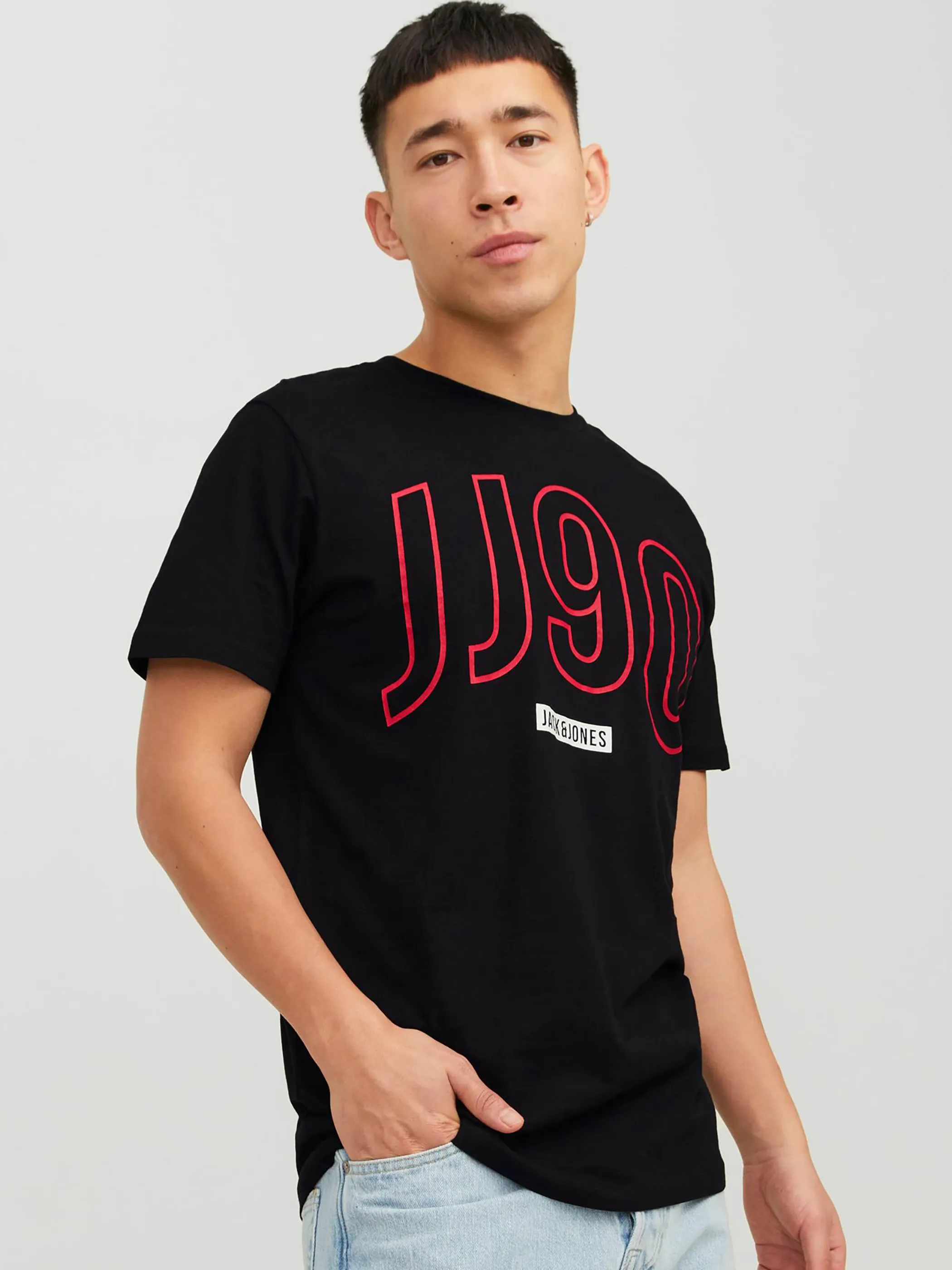 Jack Jones 12221183 JJCOLINN TEE SS CREW Schwarz 875260 178012 3