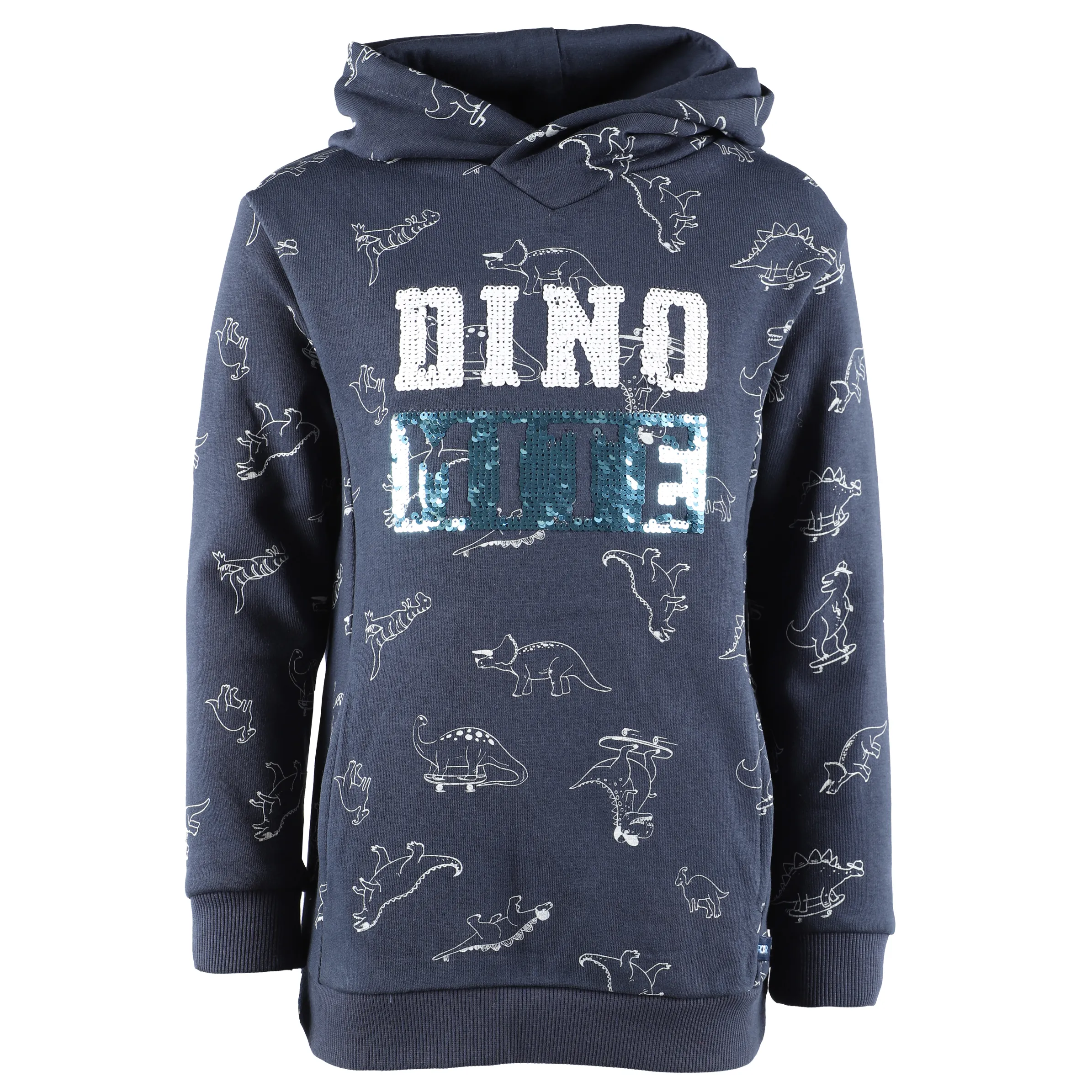 Stop + Go KJ Hoodie in navy mit AOP Dino Blau 881524 NAVY 1