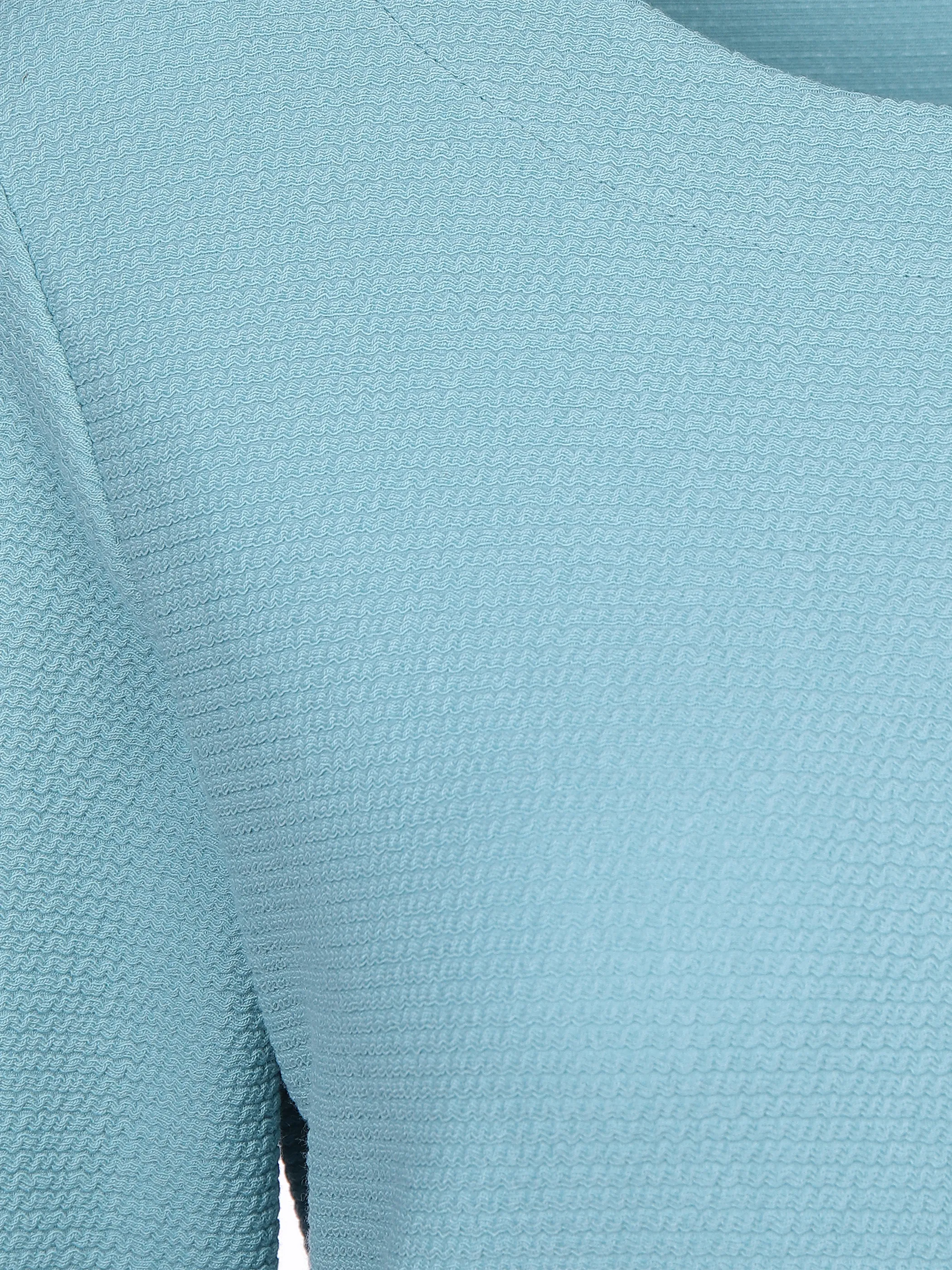 Lisa Tossa Da-Jaquardt-Sweatshirt Basic Blau 867608 MINZE 3