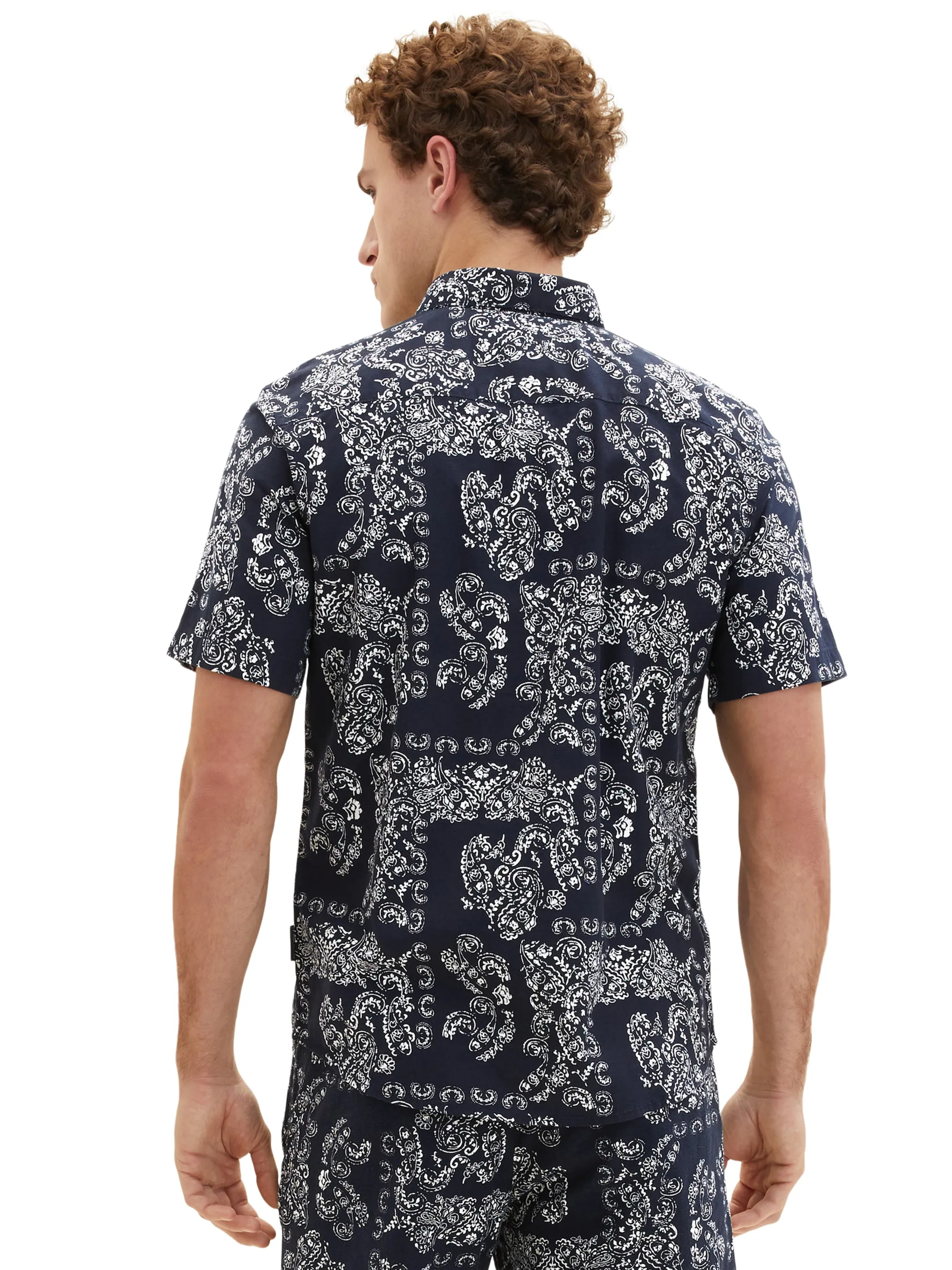 Tom Tailor 1036218 printed paisley shirt Blau 880557 31783 2