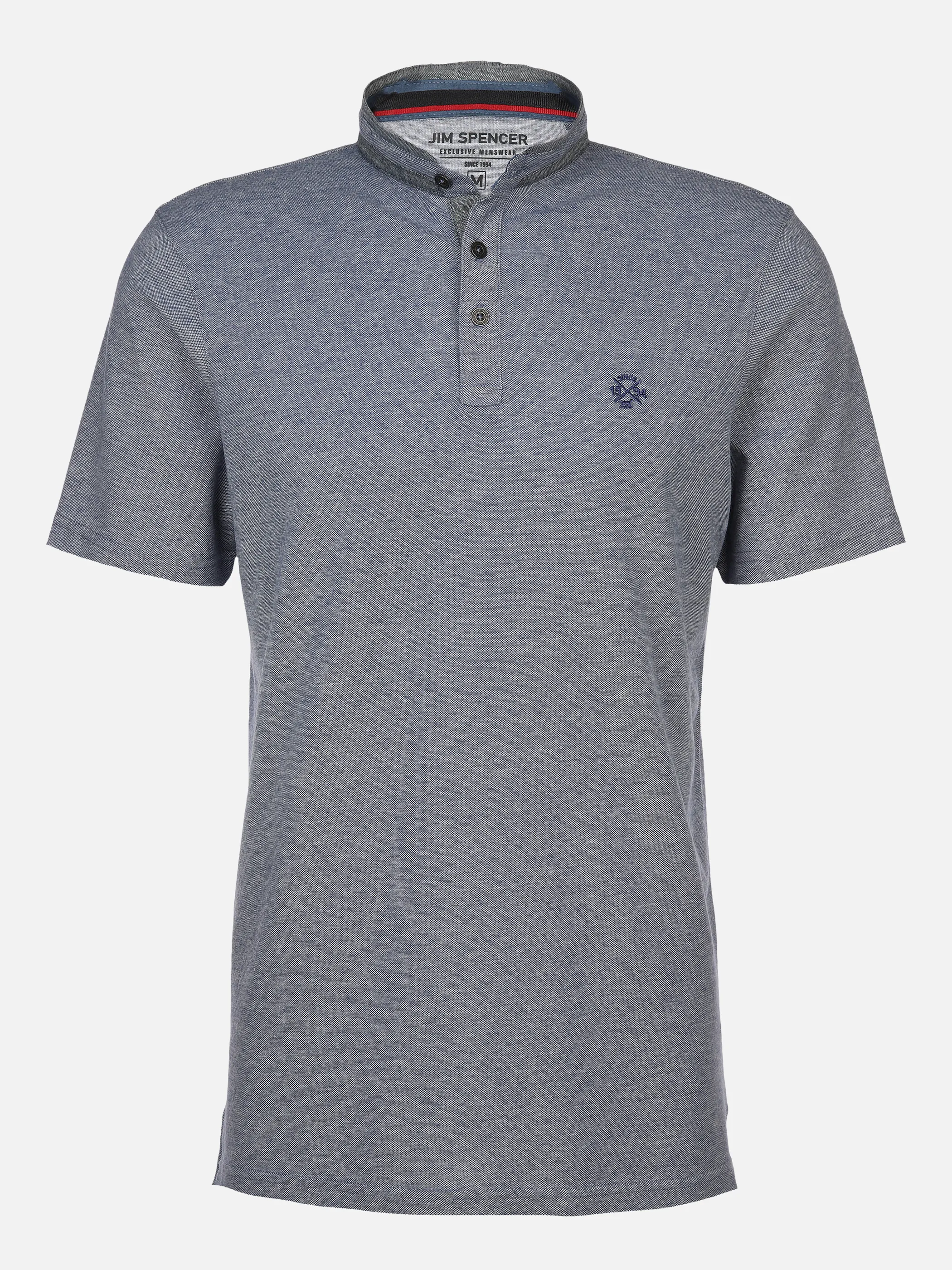 Jim Spencer He. Stehkragenshirt 1/2 Arm twisted Blau 873097 JEANSBLAU 1 Jim Spencer He. Stehkragenshirt 1/2 Arm twisted Blau 873097 JEANSBLAU 1
