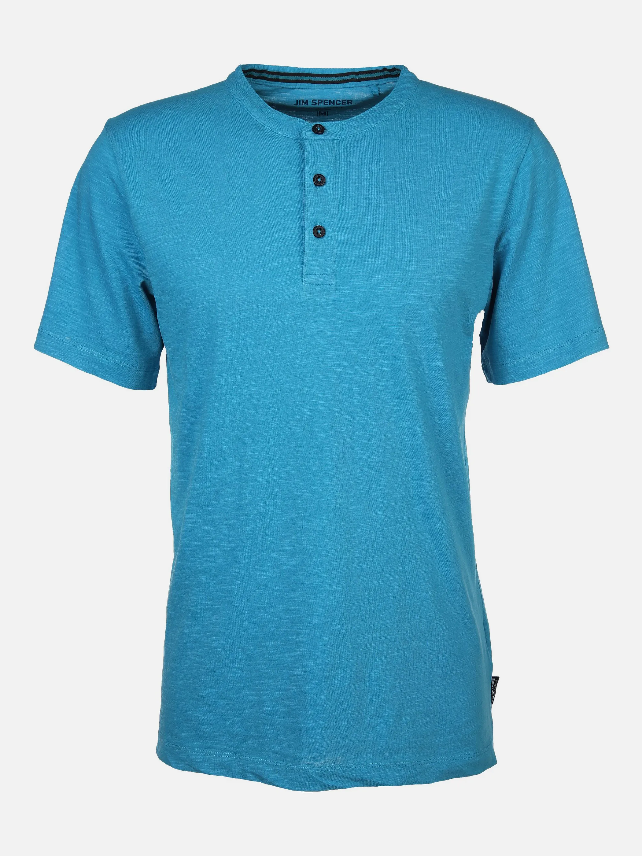 Jim Spencer He. Henleyshirt 1/2 Arm Stickerei Türkis 876158 AQUA 1