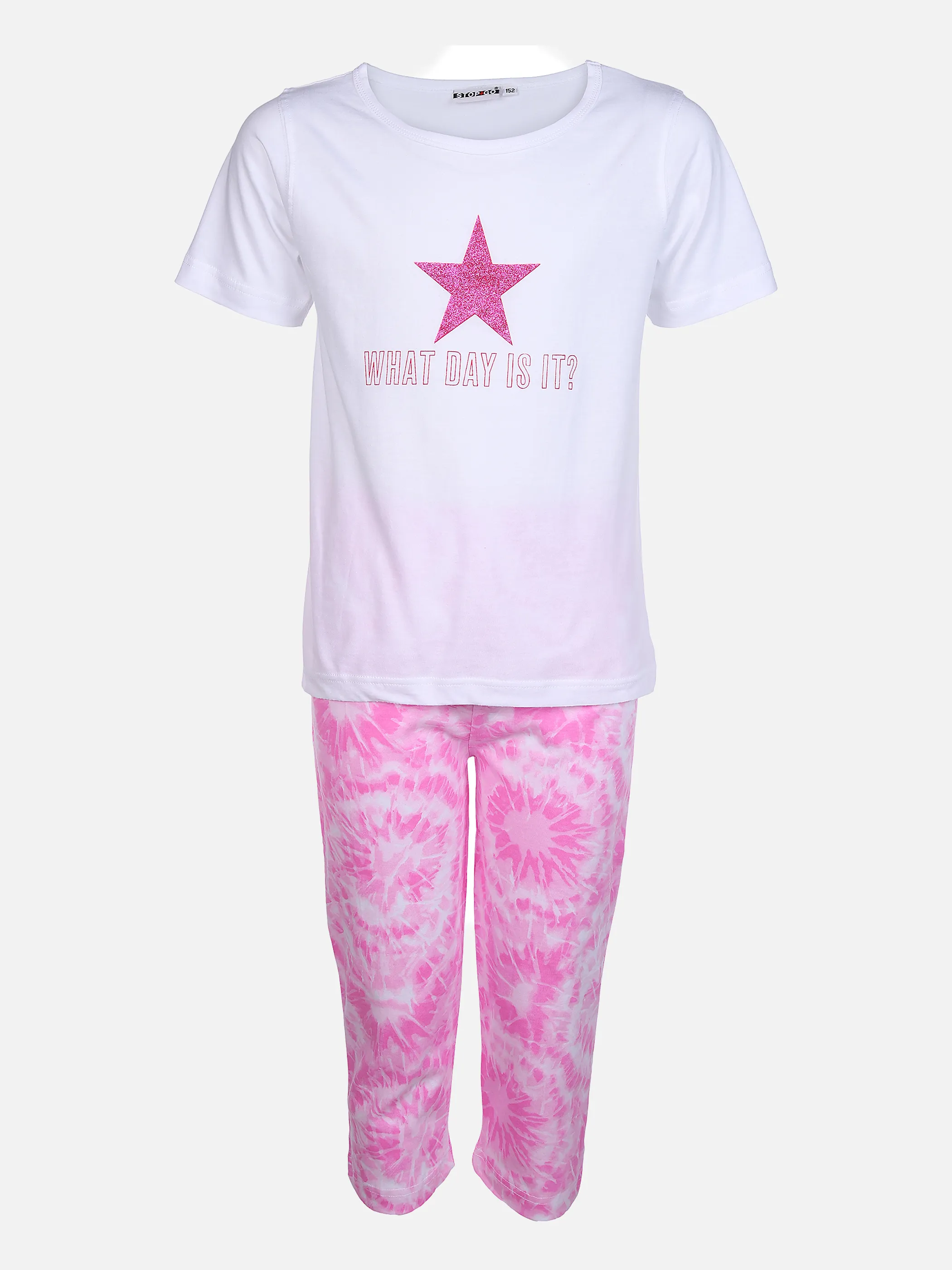 Stop + Go TG Pyjama Set Shirt +3/4 Pant Blau 862754 ROSE/BLUE 1 Stop + Go TG Pyjama Set Shirt +3/4 Pant Blau 862754 ROSE/BLUE 1