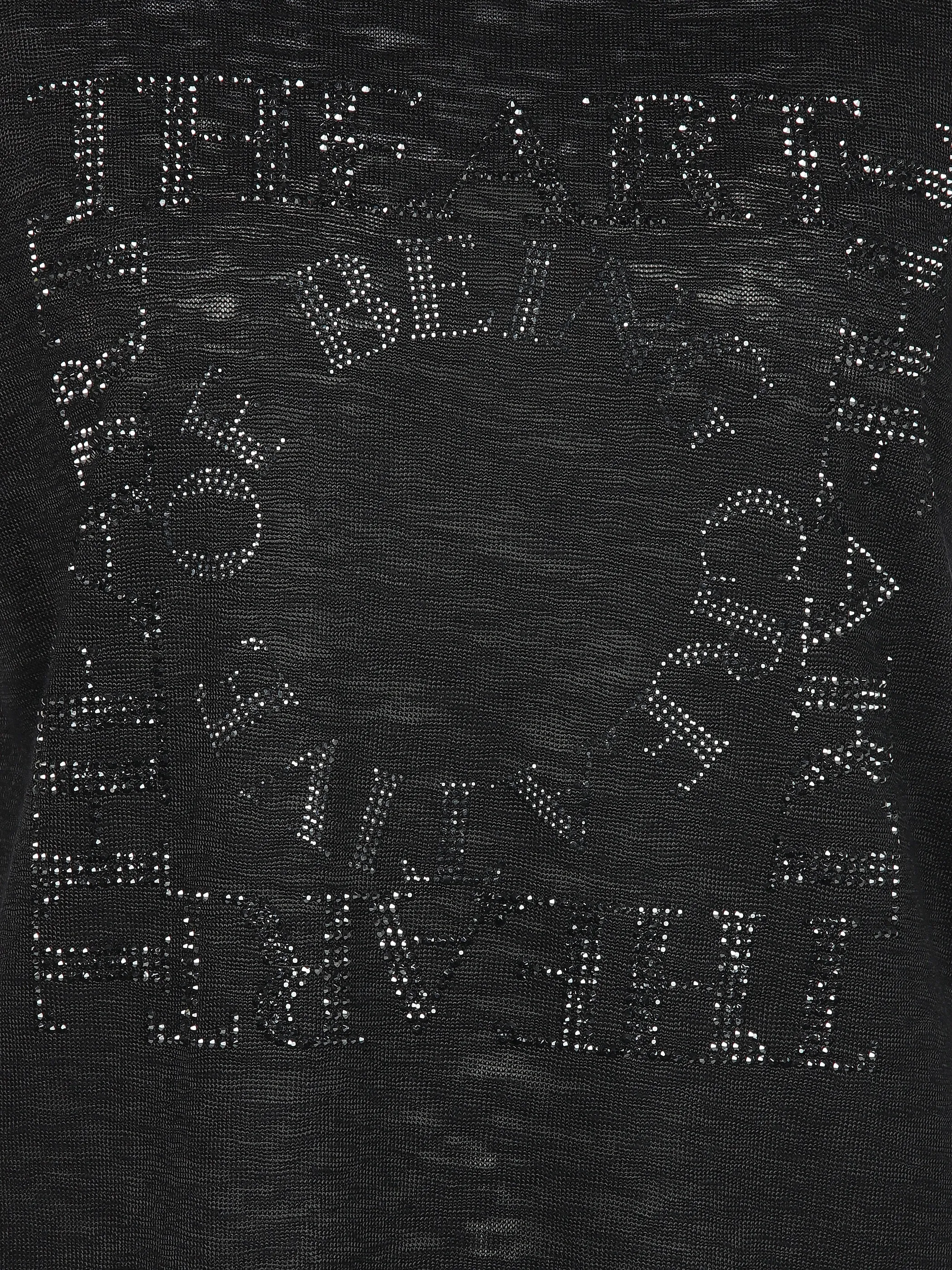 Lisa Tossa Da-Shirt m. Strassapplikation Schwarz 908158 SW 3