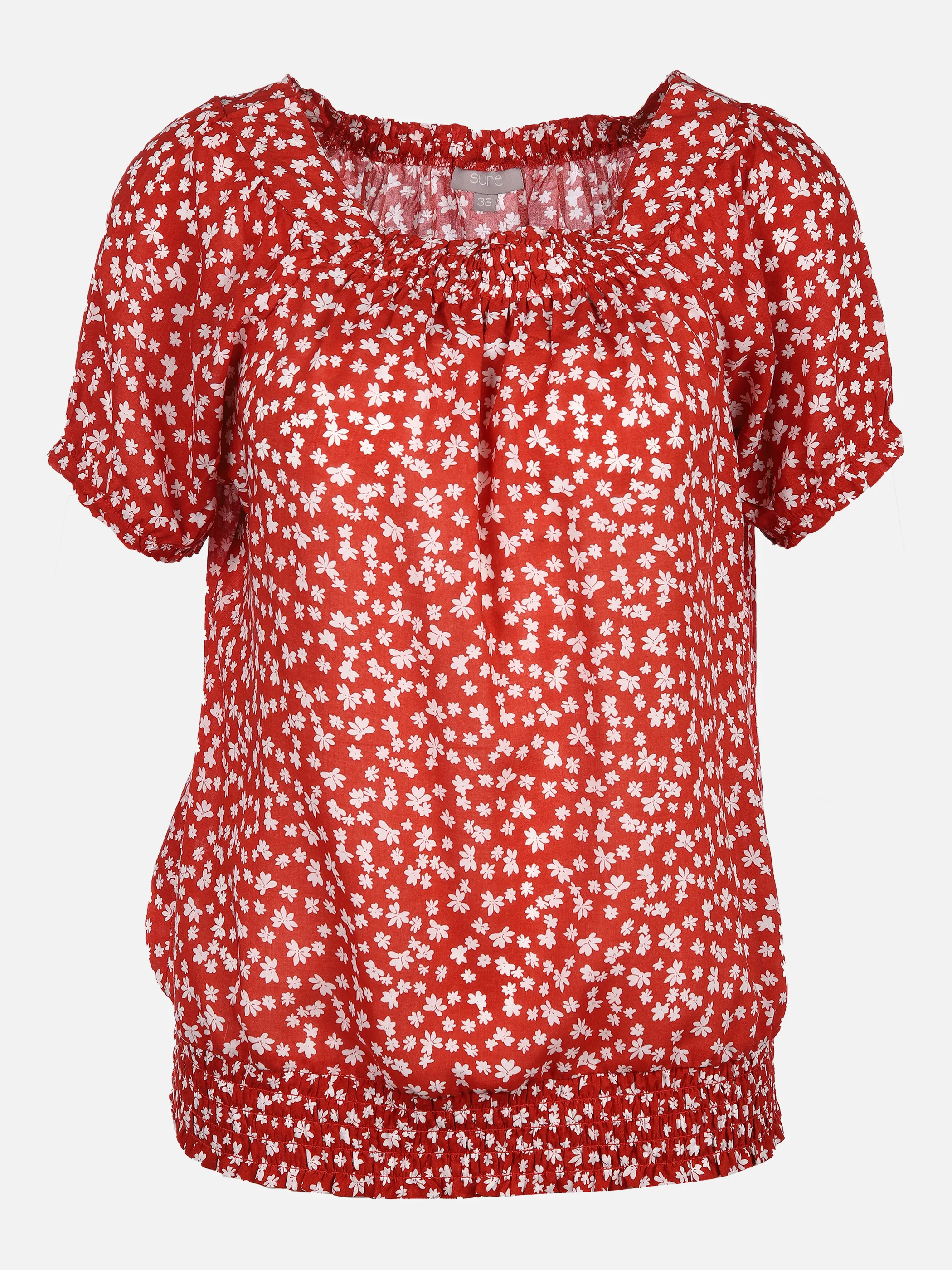 Sure Da-Carmenbluse bedruckt Rot 853379 COL R. 1 Sure Da-Carmenbluse bedruckt Rot 853379 COL R. 1