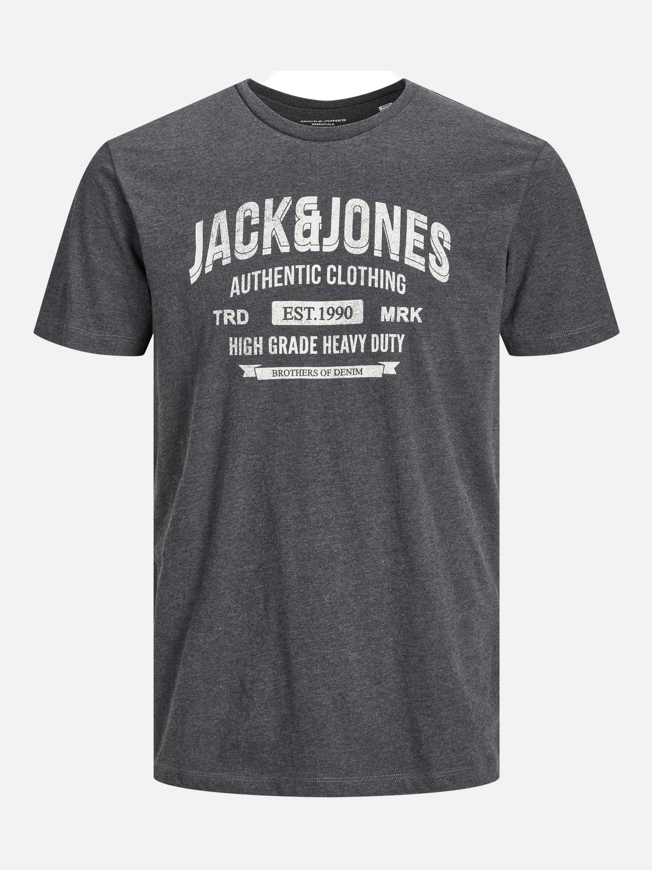 Jack Jones 12210949 JJEJEANS TEE SS O-NEC Grau 864754 179084001 1