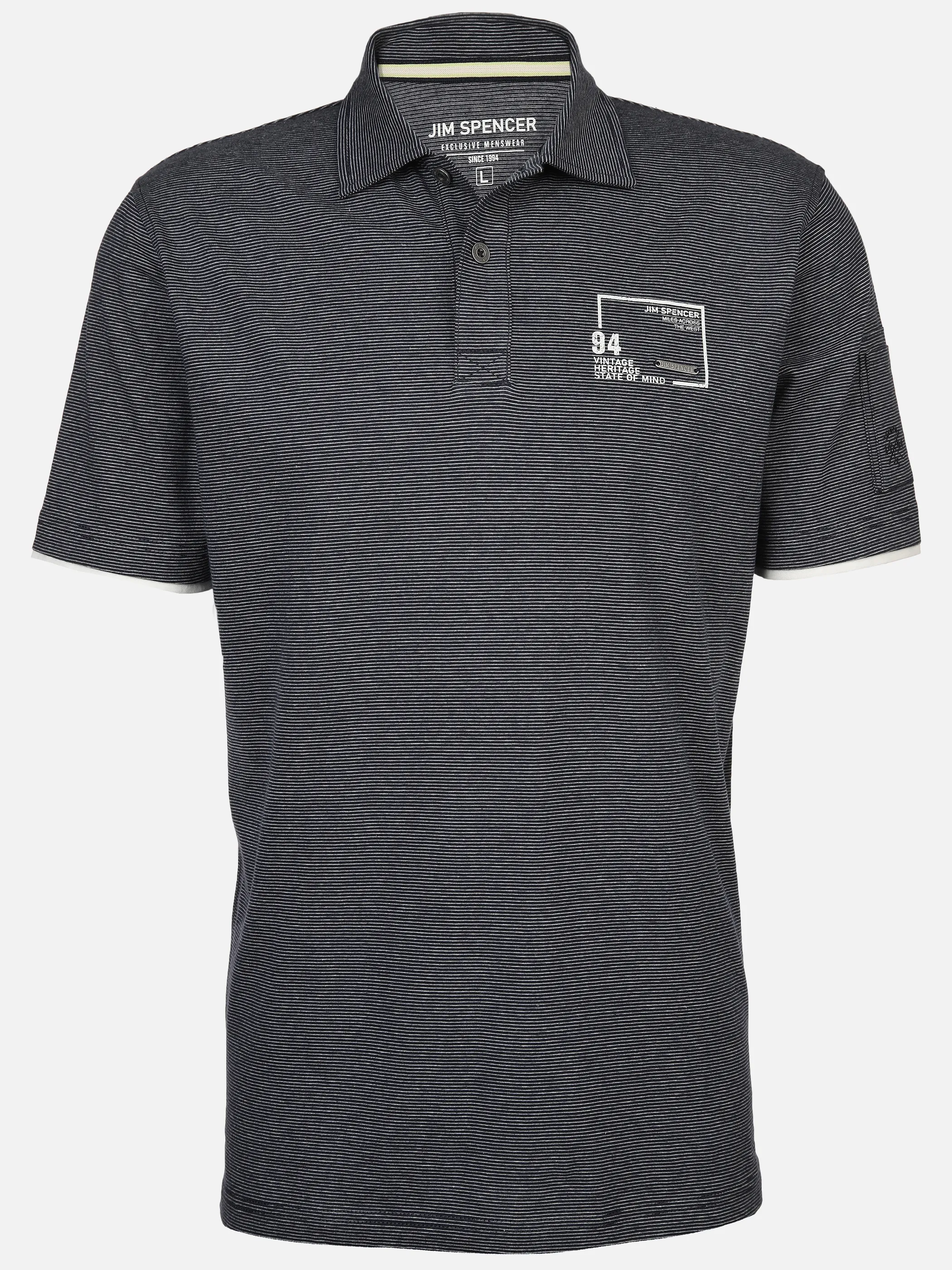 Jim Spencer He. Poloshirt 1/2 Arm fineliner Marine 894943 NAVY 1