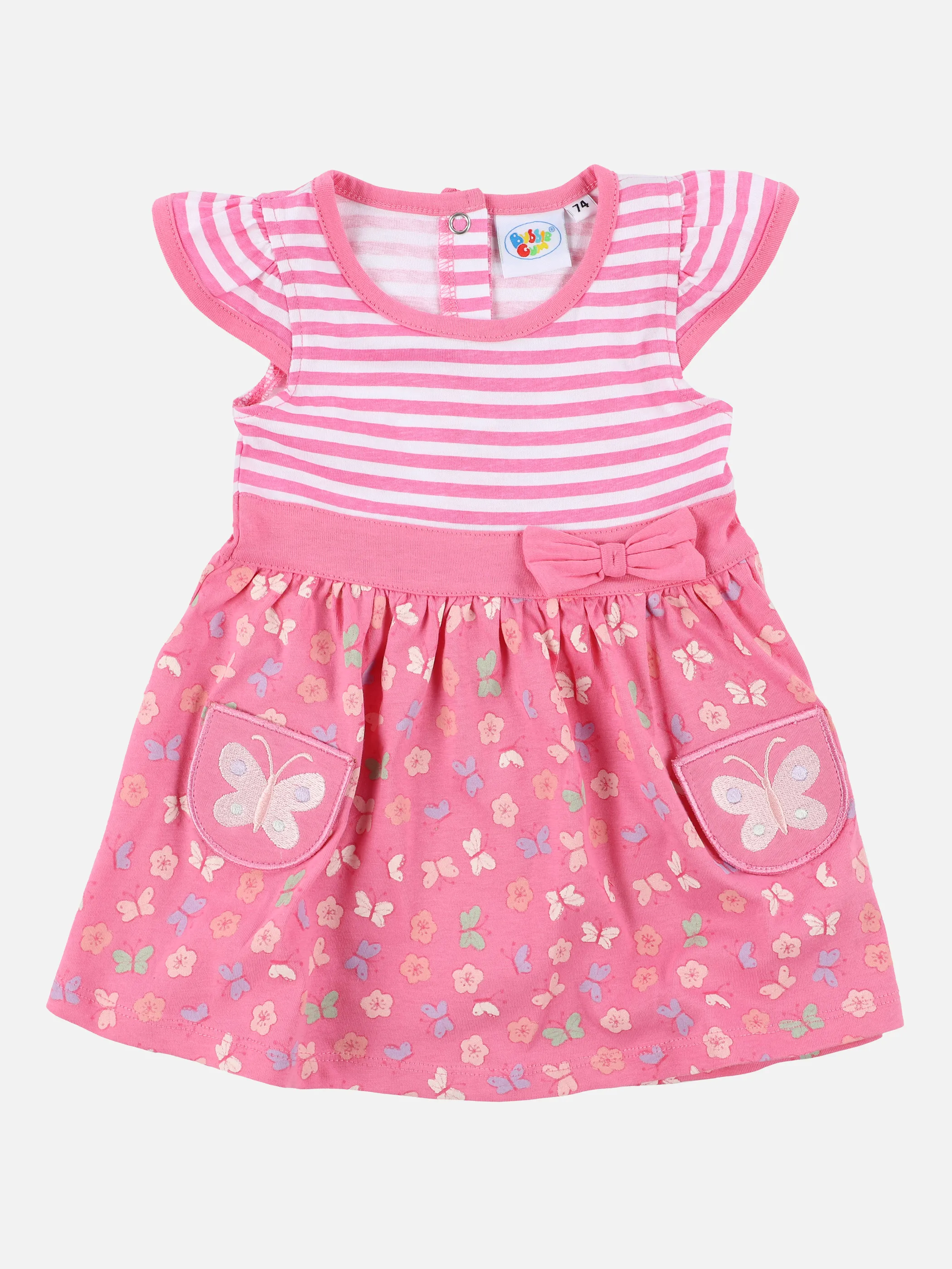 Bubble Gum BM Kleid mit Streifen und AOP Rosa 875580 ROSE GEM. 1 Bubble Gum BM Kleid mit Streifen und AOP Rosa 875580 ROSE GEM. 1