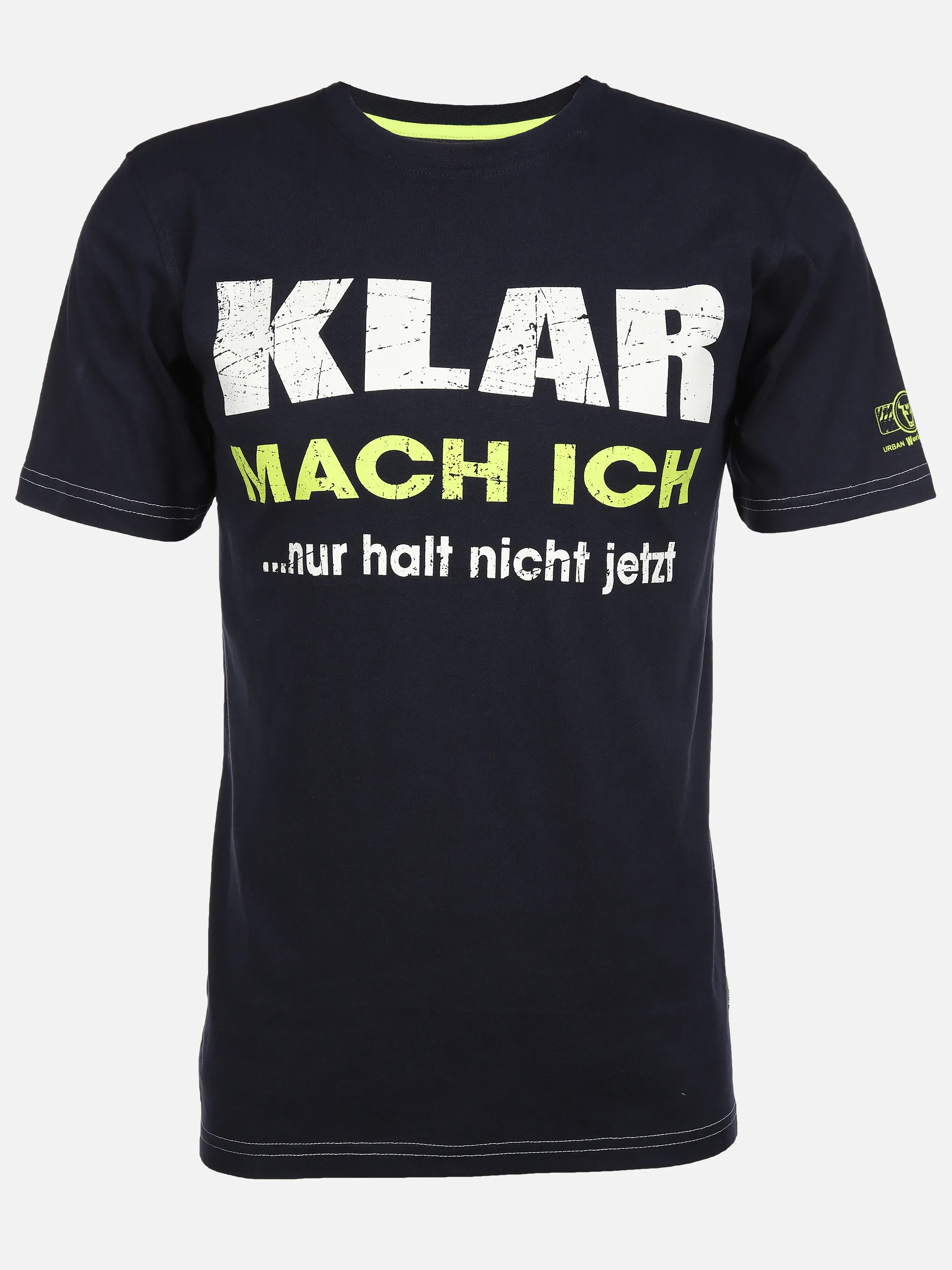 Worker He. T-Shirt 1/2 Arm Sprüche Blau 889118 NAVY 1