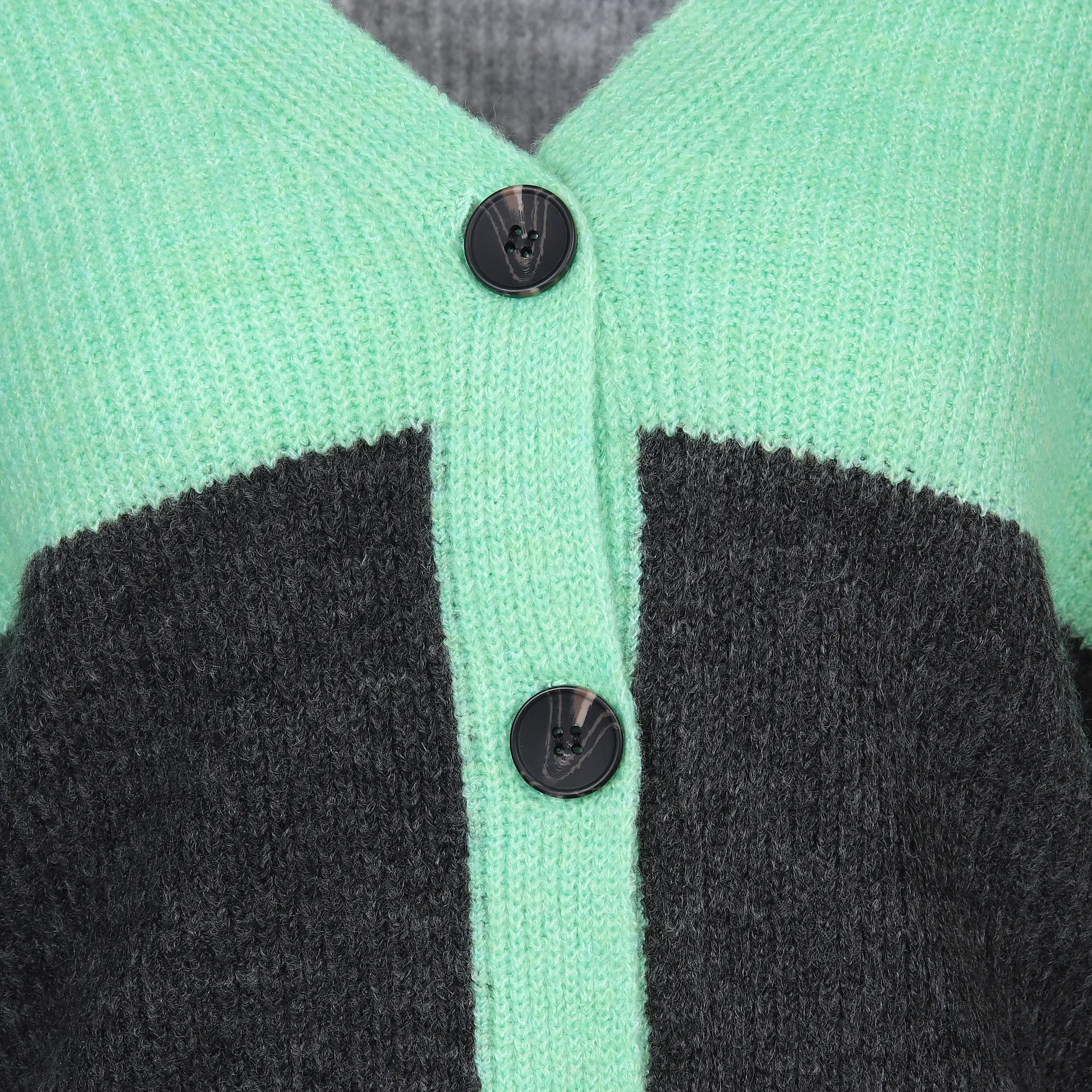 Sure Da-Cardigan gestreift Grün 880927 GRÜN/GRAU 3 Sure Da-Cardigan gestreift Grün 880927 GRÜN/GRAU 3