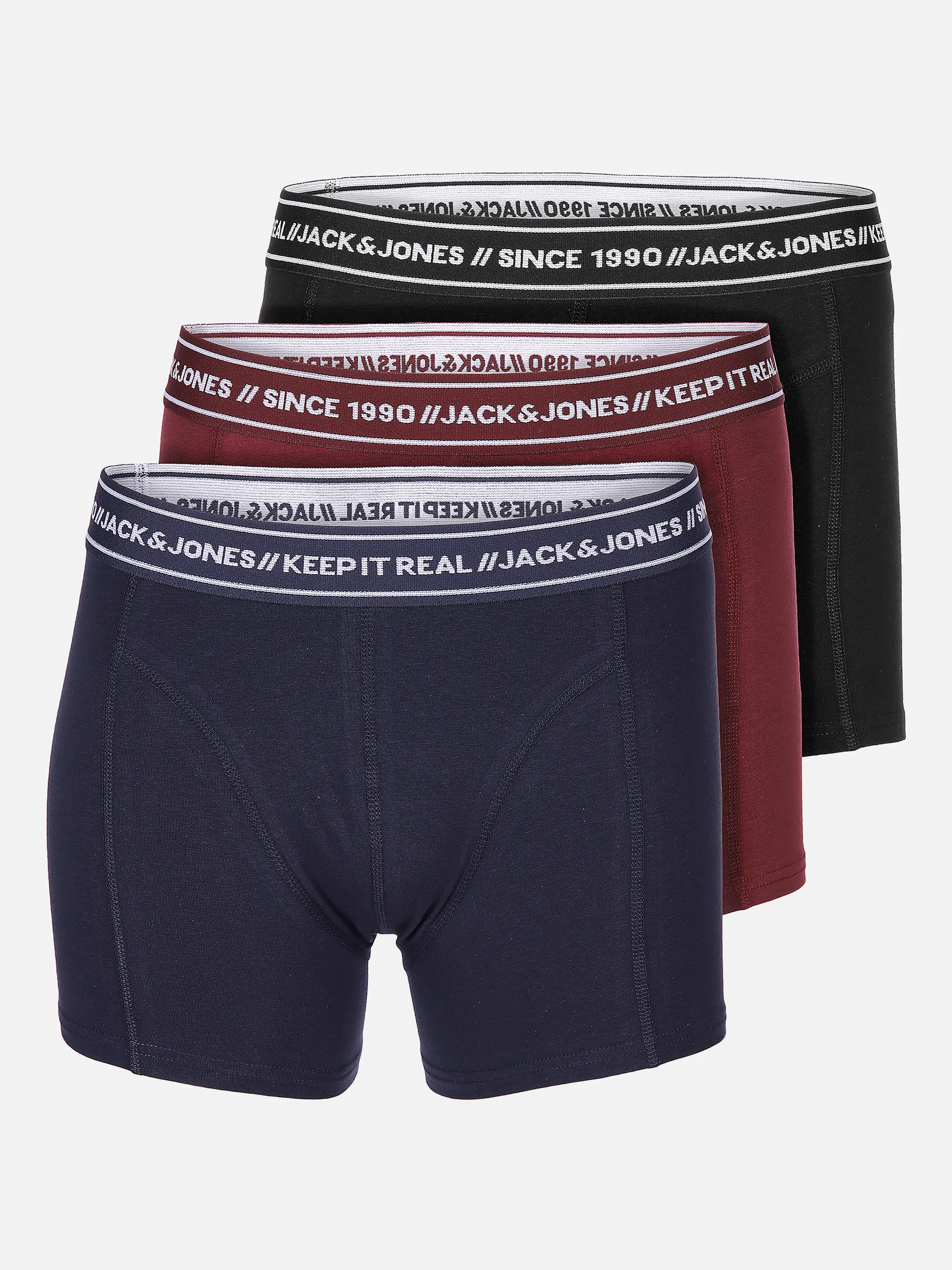 Jack Jones 12176662 JACTEXT TRUNKS 3 PACK Schwarz 837548 178012001 1