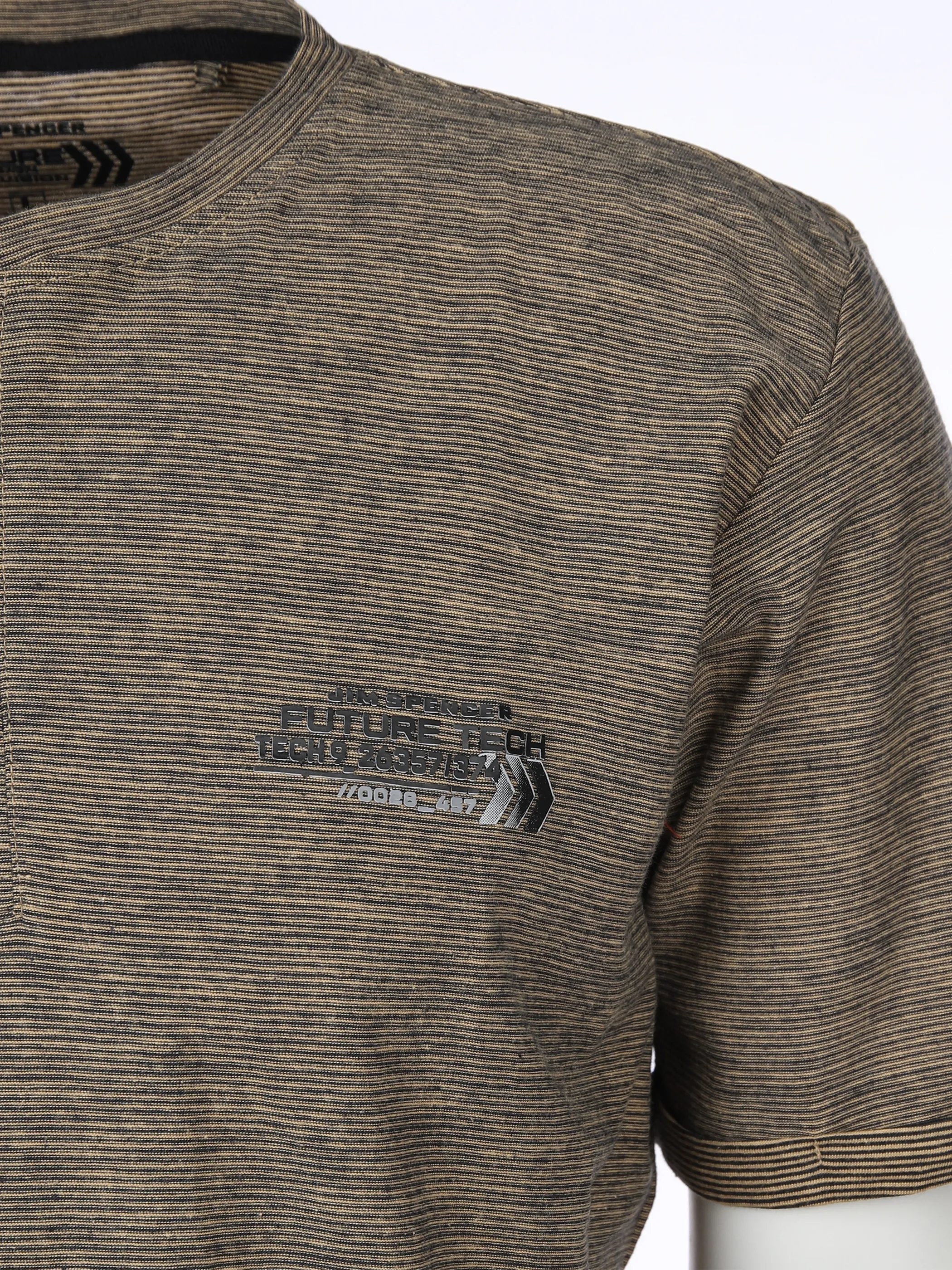 Jim Spencer He. Henleyshirt 1/2 Arm grindle Grau 873091 STONE 3 Jim Spencer He. Henleyshirt 1/2 Arm grindle Grau 873091 STONE 3
