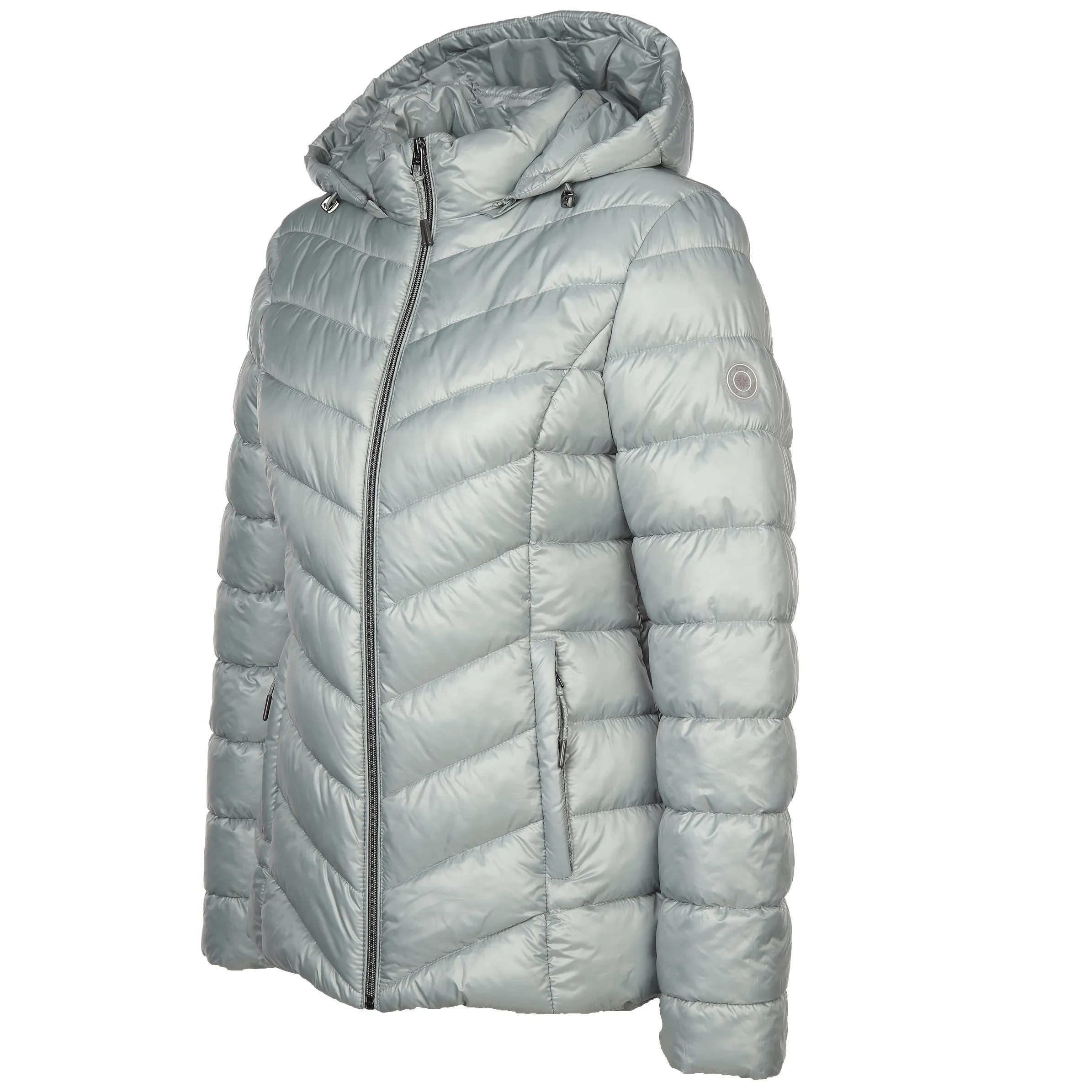 Damen Steppjacke Mit Abnehmbarer Kapuze