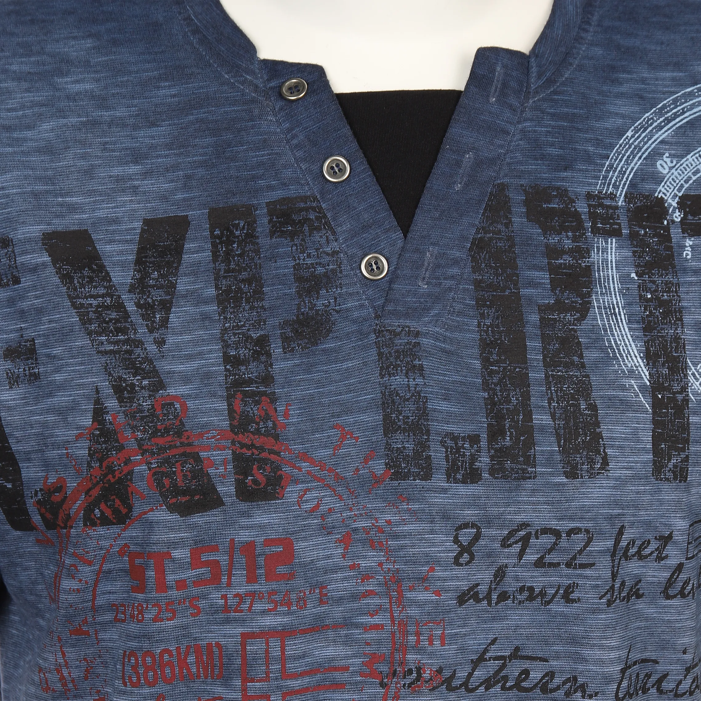 Southern Territory He. Henleyshirt 1/2 Arm grindle 2in1 Blau 885858 NAVY 3