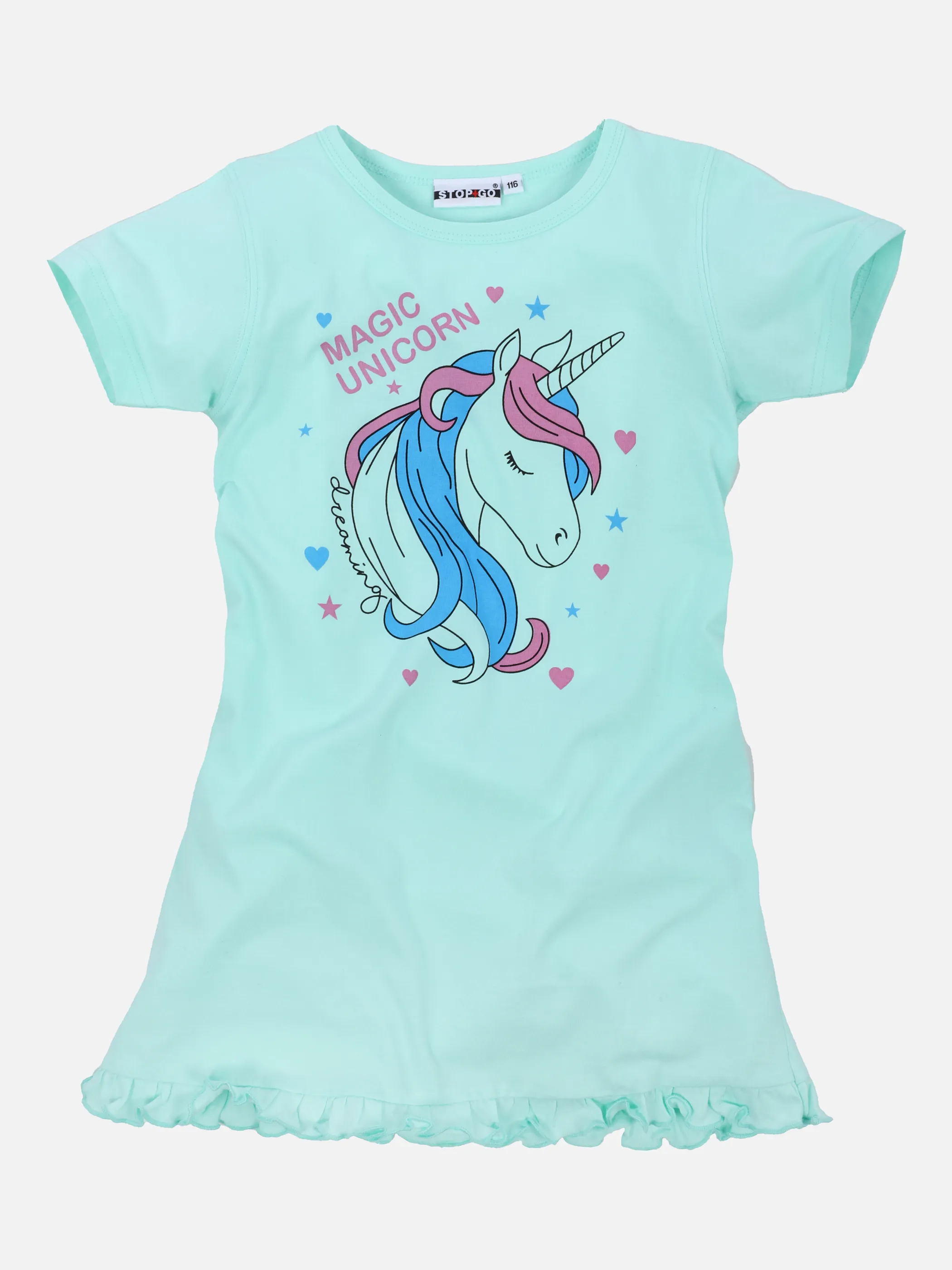 Stop + Go MG Schlafshirt Einhorn mit Rüs Grün 862689 MINT 1 Stop + Go MG Schlafshirt Einhorn mit Rüs Grün 862689 MINT 1