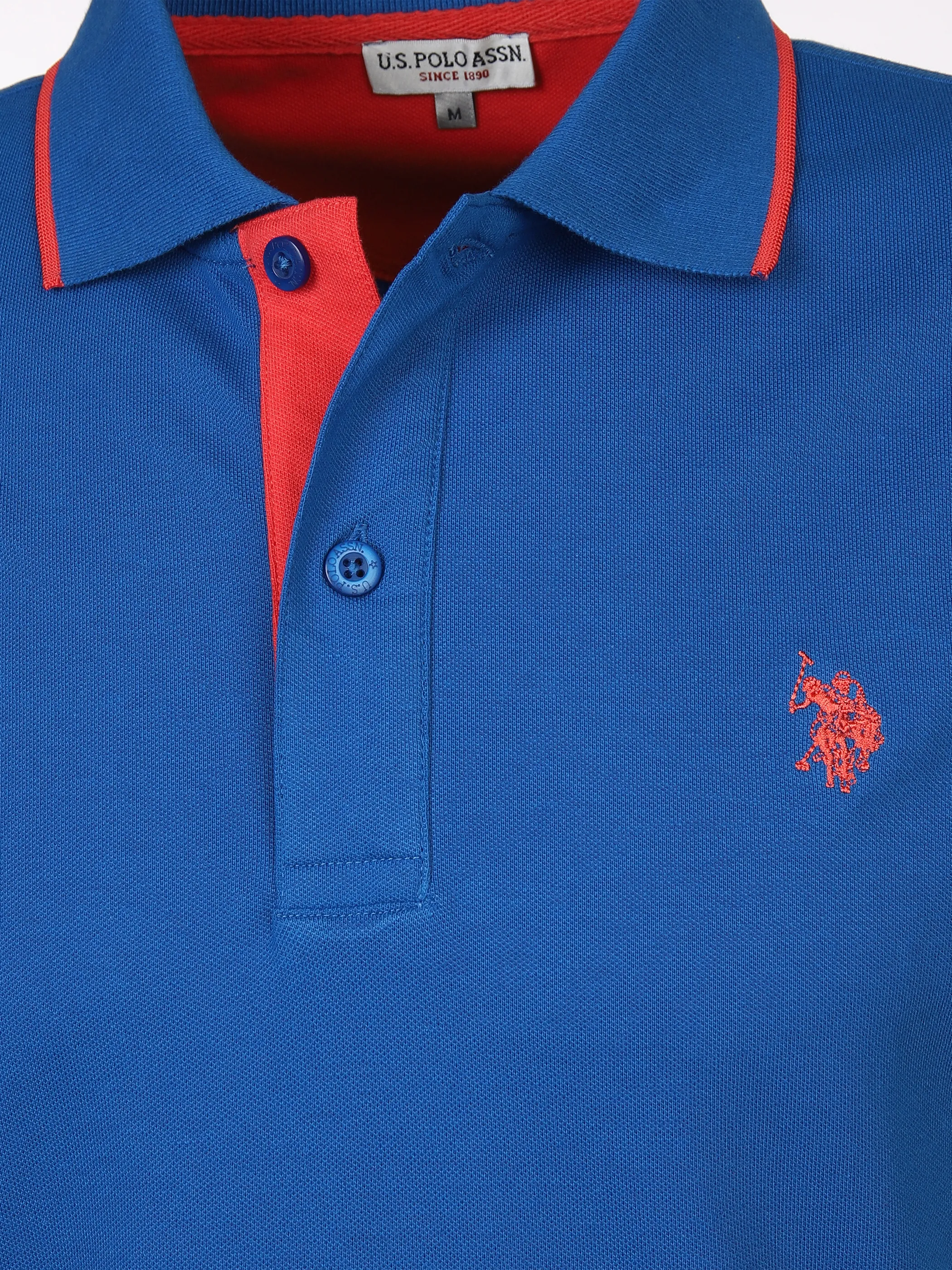 U.S. Polo Assn. He. Poloshirt 1/2 Arm uni Blau 861379 134 ROYAL 3