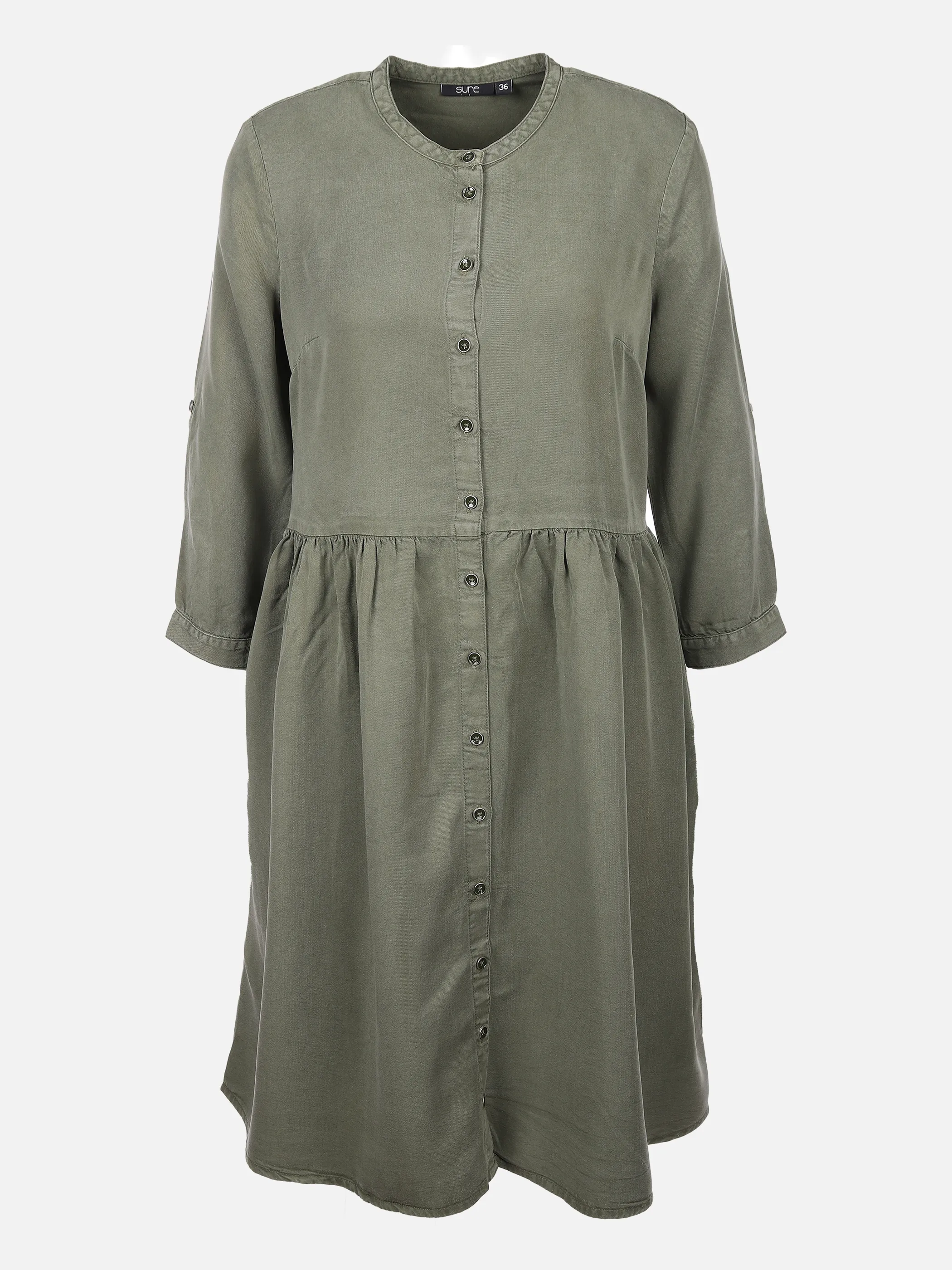 Sure Da-Webkleid 3/4 Arm Maokragen Grün 852470 OLIVE 1 Sure Da-Webkleid 3/4 Arm Maokragen Grün 852470 OLIVE 1